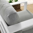 thumbnail image 6 of Tahoe Outdoor Patio Powder-Coated Aluminum Armchair White Gray, 6 of 7