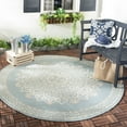thumbnail image 2 of SAFAVIEH Beach House Lynette Medallion Indoor/Outdoor Area Rug, Cream/Aqua, 8' x 8' Round, 2 of 8