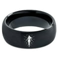 thumbnail image 2 of Birthday Gift for Her Gamer Tungsten Ring Black Wedding Band Laser Engraved Couples Jewelry Unique Fathers Day Gifts, 2 of 7