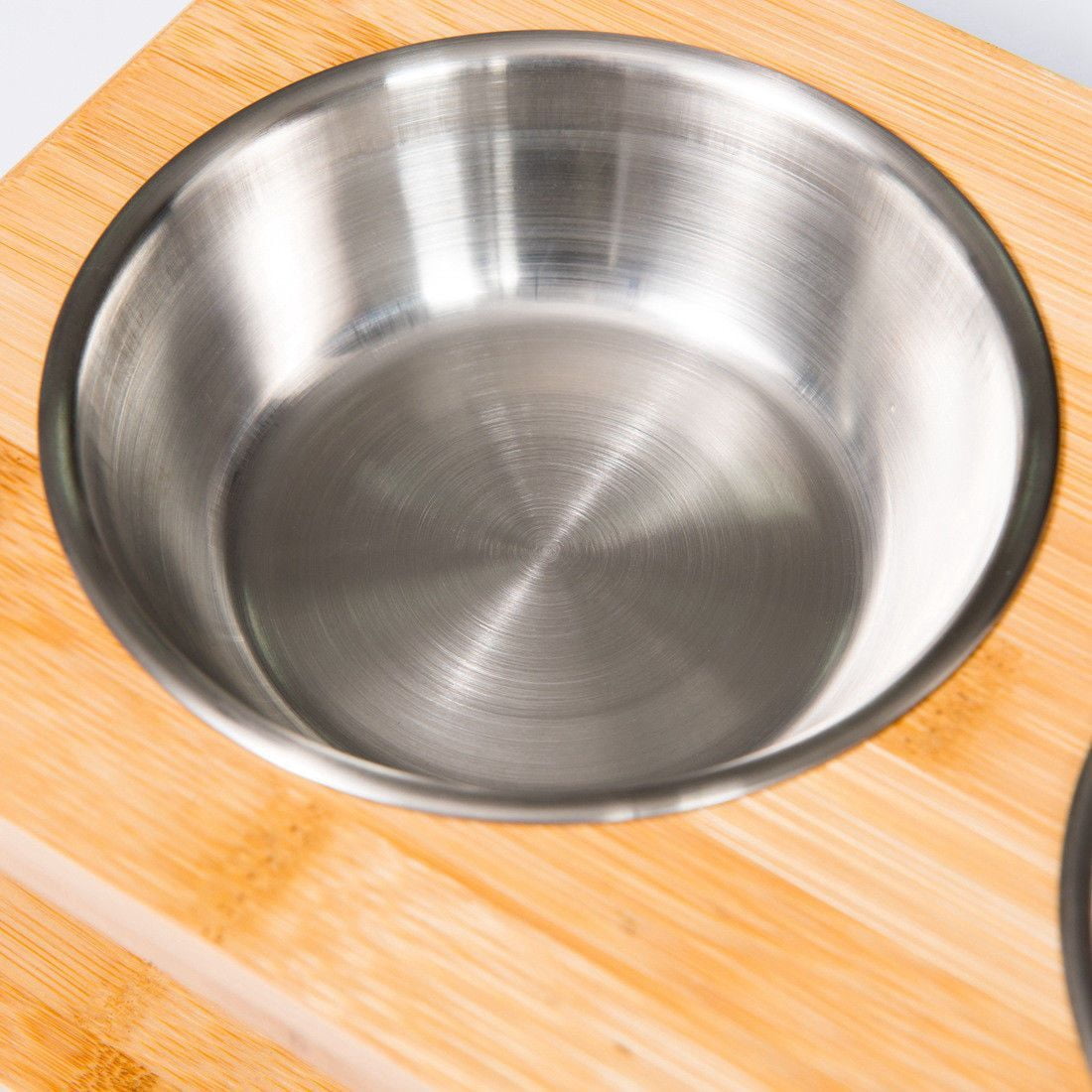 bamboo dog bowl stand