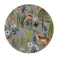 thumbnail image 2 of JEUXUS  Hare Squirrel Owl Flowers Mushrooms Round Tablecloth Waterproof Table Cover Cloth for Dining Room Kitchen Party Picnic Home Decor, 2 of 7