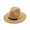 Beige, variant on Spring Hats For Women Women'S Wide Brim Fedora Panama Hat With Metal Belt Buckle Coloured Polyester Brown One Size