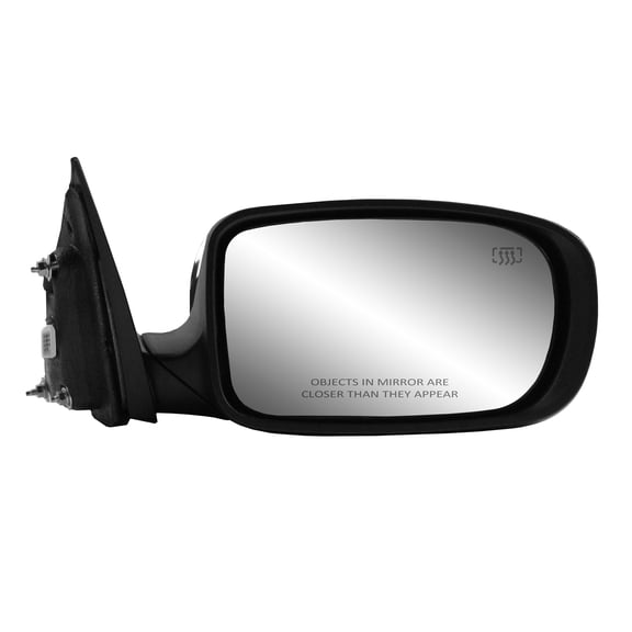 60625C - Fit System Passenger Side Mirror For 11-14 Chrysler 200 Sedan, Textured Black W/ Chrome Cover, Foldaway, Heated Power