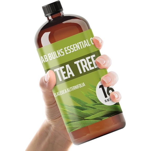 Lab Bulks Essential Oil Tea Tree Essential Oil 16 oz Big Bottle for Diffuser, Face, Hair, Aromatherapy, and Tea Tree Spray (473 ml)
