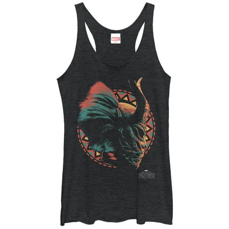 Marvel Women's Black Panther 2018 Killmonger's Mask Racerback Tank Top