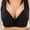 Black, variant on Women's Lace Sexy Comfortable Frt Buckle Breathable Anti-exhaust Printing N-Wired Bra