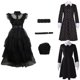 thumbnail image 2 of Wednesday Addams Dress For Girls Halloween Carnival Party Cosplay Costume, 2 of 4