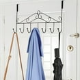 thumbnail image 4 of Over The Door Hook,Over Door Coat Rack , Casewin Over Door Towel Rack,Door Hooks,Door Hanger Hook of Bathroom,Clothes ,Belt, Hat,Behind Back of Bathroom, Towel Hanger 7 Hooks ,Black, 4 of 8