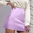 thumbnail image 2 of WENWU Women's Mini A Line Skirt Skirt High Waist Zipper Satin Ribbon Lined Skirt Skirt Skirt Lingerie Skirt, 2 of 8