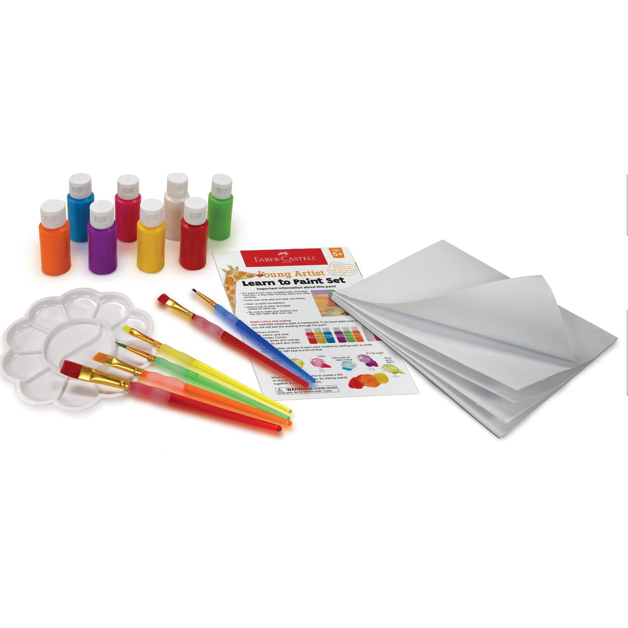 Faber-Castell Young Artist Learn to Paint Set - Washable Paint Set for Kids