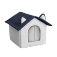 thumbnail image 3 of Caseta exterior para gatos, caseta cerrada para gatitos, refugio aislado e impermeable para gatos callejeros, nido para mascotas para patio o jardín M, 3 of 9