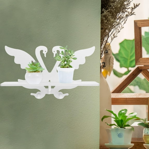 GOOHOCHY Storage Rack Floating Shelves Wall Shelf Mounted White