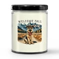thumbnail image 3 of Welcome Fall Western Cowboy German Shepherd Enjoys Majestic Autumn Soy Wax Candle Alsatian Dog Lover Gifts 16oz White Vanilla Candle - 01007, 3 of 5