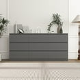 thumbnail image 5 of Resenkos 9-Drawer Wood Dresser for Bedroom, Stylish Chest of Drawers Storage Organizer, Living Room, Gray, 5 of 15