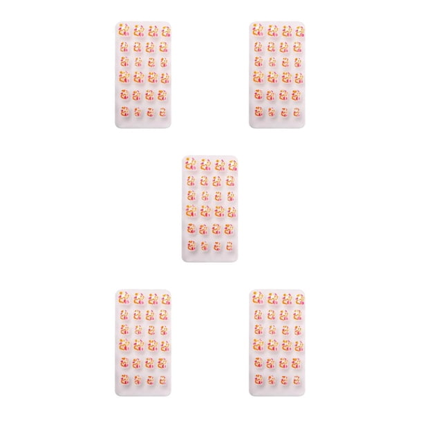 Juego de envolturas navideñas para uñas Qarigey dibujos animados prepegamento uñas postizas Kit de manicura DIY Type2 NO2