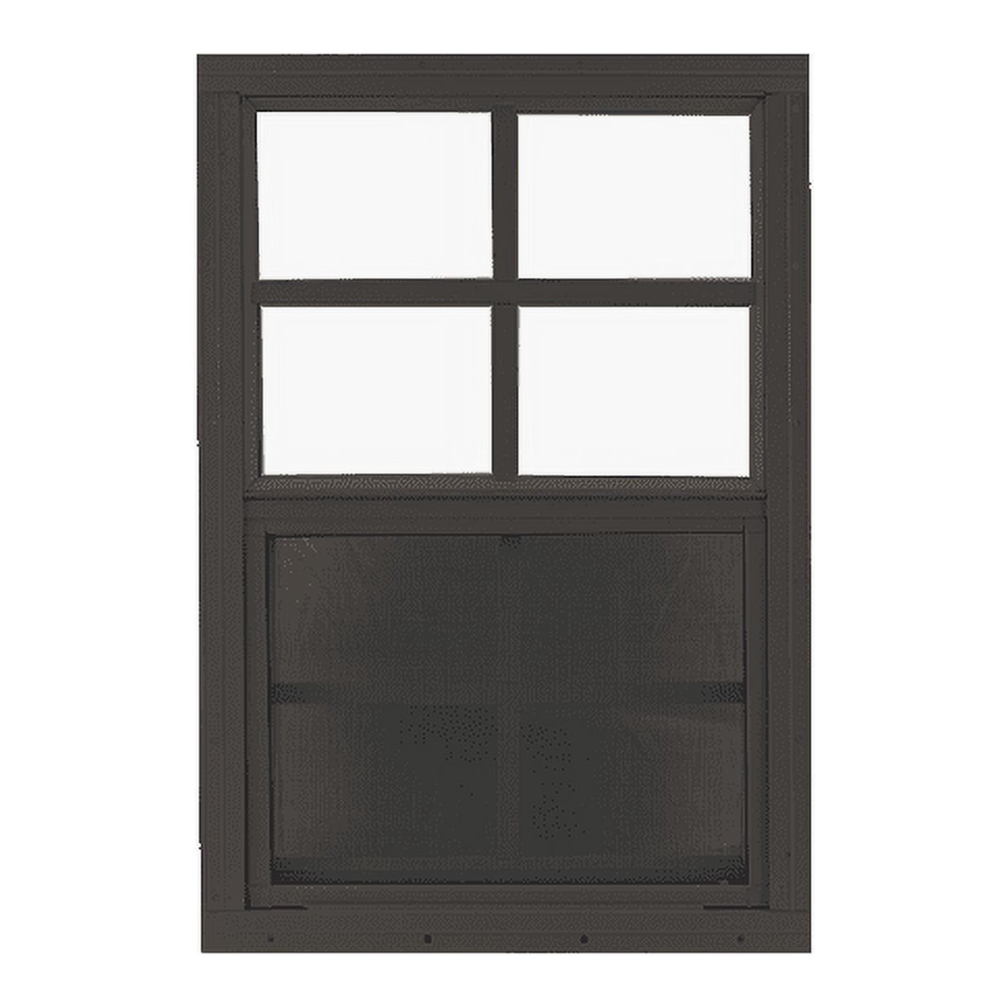 Shed Windows and More Aluminum Frame Tempered Glass Black Flush Mount Window 14" x 21"