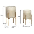 thumbnail image 6 of Lacey Bronze Metal Embossed Indoor Pot Planters (Set of 2) - 20.5" x 13.5", 6 of 6