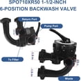 thumbnail image 5 of SP0710XR50 Backwash Valve Coupling,6 Position Multiport Control Valve Compatible with Hayward Pro-Series Vari-Flo, 5 of 9