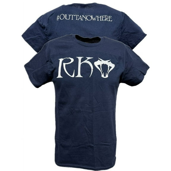 Randy Orton RKO #OuttaNoWhere Navy Blue T-shirt