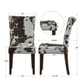 thumbnail image 4 of Weston Home Ayana Cowhide Parsons Dining Chairs, Set of 2, Brown Cowhide, 4 of 8