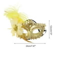 thumbnail image 2 of Unique Bargains 1 Pc Ostrich Feather Half Face Party Mask for Masquerade Party Gold Tone, 2 of 5