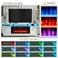thumbnail image 5 of Easoger Fireplace TV Stand, Entertainment Center for TVs up to 80", 70” TV Stand with 36'' Electric Fireplace, LED Lights Entertainment Center, TV Console, White, 5 of 10
