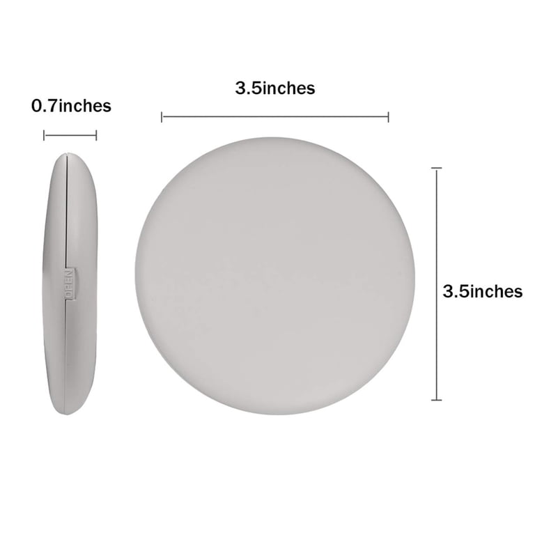 LED Lighted Compact Mirror, 1x/10x Magnification, White photo 6