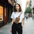 thumbnail image 4 of FORMRS Womens Crossbody Sling Bag Travel Daypack Shoulder Chest Backpack, Leopard Pattern, 4 of 7