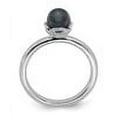 thumbnail image 2 of Stackable Expressions Sterling Silver Black FreshWater Cultured Pearl Ring, 2 of 7