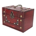 thumbnail image 3 of Wooden Jewelry Box Small Antique Multi Purpose Jewelry Storage Box for Gift Photo Collection Shooting Furnishings Props, 3 of 14