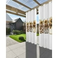 thumbnail image 3 of nqOlkjepod Outdoor Curtains for Patio Waterproof, Spring Sunflower Glass Bottle Outdoor Privacy Panels Grommet, Brown Bow Leopard Blackout Outside Curtains for Porch/Cabana/Pergola 54"x84", 1 Panel, 3 of 8