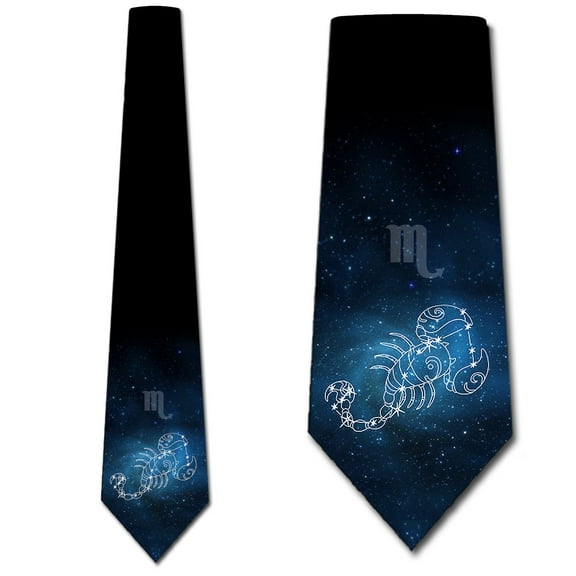 Astrology Ties Mens Scorpio Star Sign Necktie by Three Rooker