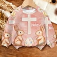 thumbnail image 4 of ITSAME Easter Sweatshirt for Girls, Round Neck Fashion Print Long Sleeve Festival Casual Comfortable Top Multicolor 14-15T, 4 of 6