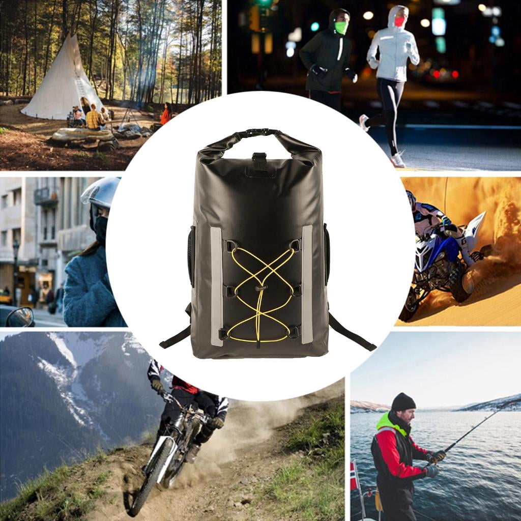 Yihuala Dry Bag Water Light Weight Dry Backpack Large Dry Bag Backpack 30L with Meshes Pocket Adjustable Strap Dry Bag