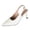 Beige, variant on Women's Kitten Heel Closed Pointed Toe Sandals with Bow Back Strap Shoes for Casual Outdoor Brown