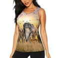 thumbnail image 1 of Balery Vintage Wildlife Protection Camiseta sin mangas estampada ligera para mujer, tops de entrenamiento sin mangas, camisetas de yoga transpirables de secado rápido.-Small, 1 of 7