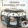 thumbnail image 2 of Octagonal Pet Tent Foldable Portable Oxford Cloth Cat and Dog Nest Outdoor Easy Operation Large Dog Cages Cat Fences (coffee,73x73x43cm), 2 of 7