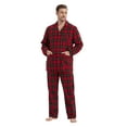 thumbnail image 4 of Kolipajam Men's 100% Cotton Flannel Pajama Set Yarn Dyed Pjs for Men Bottom with Pockets L, 4 of 5