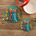 thumbnail image 7 of SKYSONIC Christmas Garland Cat Bear Pot Holders Trivets, 2 Pcs Heat Resistant Trivets for Hot Dishes,Cute Animal Cotton Thread Weave Trivet Mats for Hot Pads Pans Pot Bowl Teapot for Kitchen Decor, 7 of 7