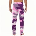 thumbnail image 4 of Wutalume Men's Plain Knit Solid Pocket Casual Pants with Camouflage Print, Designed for Home and Pajama Wear, Offering Comfort and Easy Care,Light pink M, 4 of 6