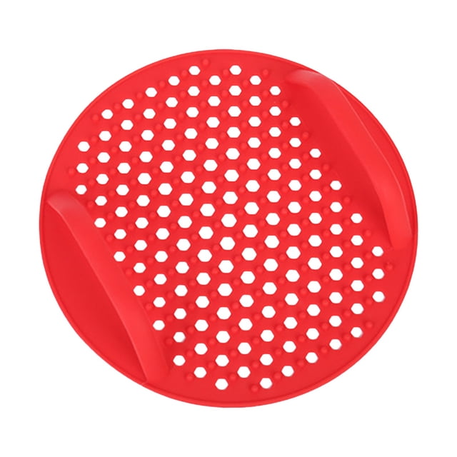 Wdhugt Air Fryer Silicone Mat 6.7X6.7 Inches Red Reusable Non-Stick Baking Pad Oven Safe Food Grade Cooking Accessory Red