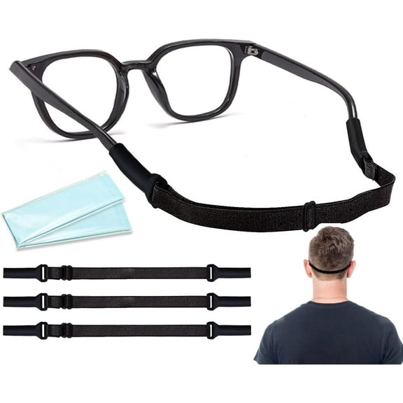 Glasses Strap - Sunglasses Strap，3 Pack Adjustable Glasses Sports Strap，Eye Glasses Holders Around Neck Prevent Glasses from Falling Off, Eyeglasses Lanyard Strap for Men and Women