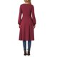 thumbnail image 3 of INSPIRAR CHIC Blusas largas de peplum con dobladillo asimétrico en V para mujer color burdeos S, 3 of 6