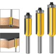 thumbnail image 1 of Fresa para carpintería con vástago de mm con 4 cuchillas, juego de brocas para enrutador de plantilla de patrón de acabado de 3 uds., broca de corte a ras de vástago, 1 of 5