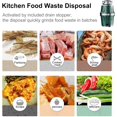 thumbnail image 4 of L-Link Garbage Disposal, 3/4 HP Continuous Feed Kitchen Garbage Disposer with Power Cord, Household Food Waste Disposer with Super Quiet Motor & Flange Included - Green, 4 of 16