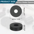 thumbnail image 2 of 36Pack Thick Rubber Spacer, 13/16 Inch OD x 5/16 Inch ID x 3/16 Inch Thickness, 2 of 6