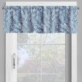 thumbnail image 2 of Ambesonne Navy Blue Valance Pack of 2, Abstract Exotic Nature, 54"X12", Blue White, 2 of 5