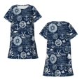 thumbnail image 3 of Kuqiui Sailing Cruises Nautical Pattern Women's Short-sleeved Nightgown,Casual Sleep A-line Sleepwear Comfy Sleepshirt,Cute Breathable Nightdress Ruffle - XX-Large, 3 of 7