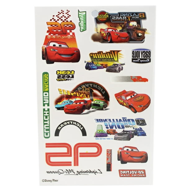 Disney Pixar's Cars Lightning McQueen and Friends Temporary Tattoos