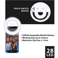 thumbnail image 3 of CJ Tech Rechargeable Clip on Selfie LED Light Ring, 3 of 7